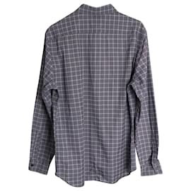 Prada-Prada Plaid Button Up Shirt in Multicolor Cotton-Multiple colors