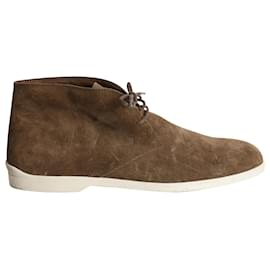 Tod's-Tod's Chukka Boots in Brown Polacco Suede-Brown