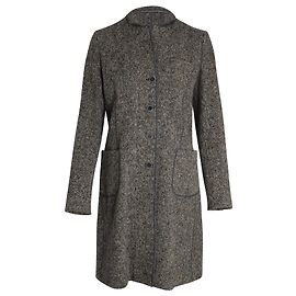 Brunello Cucinelli Mittellanger Mantel aus brauner Wolle Braun