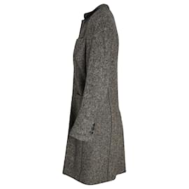Brunello Cucinelli-Brunello Cucinelli Mid-Length Coat in Brown Wool-Brown