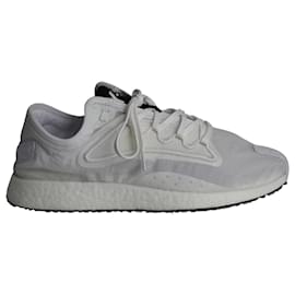 Y3-Adidas Y-3 Raito Racer Low Top Sneakers in White Polyester-White