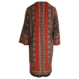 Etro-Robe tunique mi-longue imprimée Etro Free Spirit en laine multicolore-Autre,Imprimé python