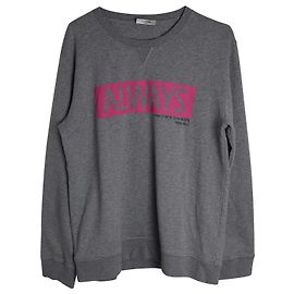 Valentino Garavani Always Print Rundhals-Sweatshirt aus grauer Baumwolle Grau