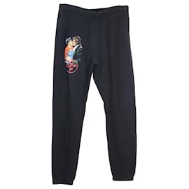 Off White-Off-White Kissing Track Pants in Black Cotton-Black