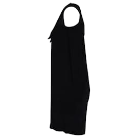 Stella Mc Cartney-Ärmelloses Kleid mit V-Ausschnitt von Stella McCartney aus schwarzer Viskose-Schwarz