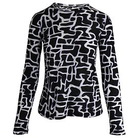 Top estampado con cuello redondo de Proenza Schouler en algodón negro Otro