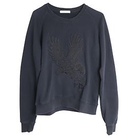 Pierre Balmain Eagle Applique Raglan Sweatshirt in Black Cotton Black