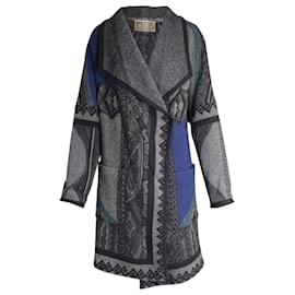 Etro-Etro bedruckter Mantel aus mehrfarbiger Wolle-Mehrfarben