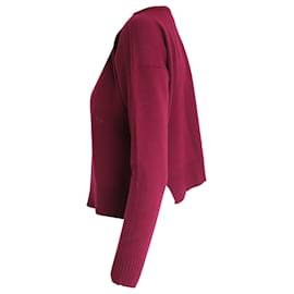 Prada-Prada Cropped Sweater in Burgundy Wool-Dark red
