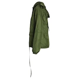 Marni-Marni Hooded Waterproof Jacket in Green Viscose-Green
