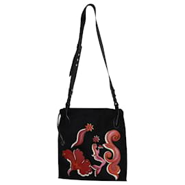 Prada-Prada Mermaid Detail Shoulder Bag in Black Nylon-Black