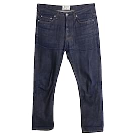 Acne-Acne Studios Van RW Jeans in Blue Cotton Denim-Blue