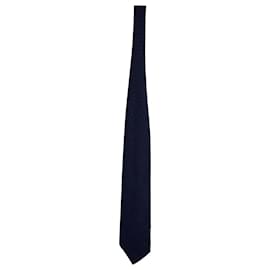 Valentino-Gestreifte Valentino-Krawatte aus blauer Seide-Blau
