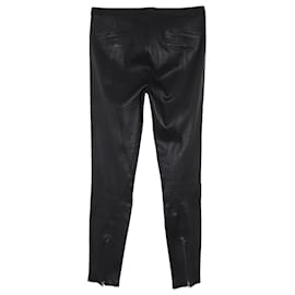 Helmut Lang-Helmut Lang Skinny Biker Jeans in Black Leather-Black