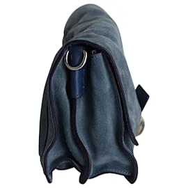 Etro-Etro Flap Shoulder Bag in Blue Suede-Blue