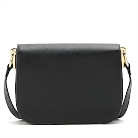 Prada-Black Saffiano Lux leather shoulder bag-Black