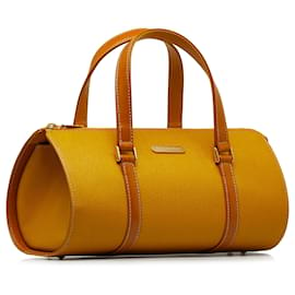 Burberry-Burberry Yellow Calf Leather Handbag-Yellow