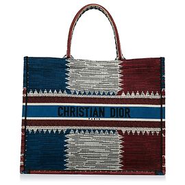 Grand cabas Dior bleu drapeau français Bleu