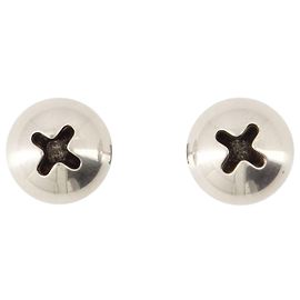 Orecchini a vite Garage - Balenciaga - Argento - Argento Argento Metallico