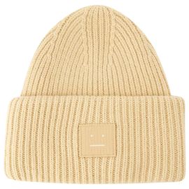 Pansy N Face Beanie - Acne Studios - Wool - Biscuit Beige Brown Beige