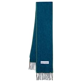 Sciarpa Vally Solid - Acne Studios - Lana - Blu Turchese Blu
