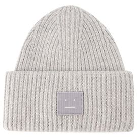 Pansy N Face Beanie - Acne Studios - Wool - Grey Grey
