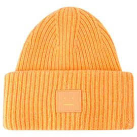 Acne-Bonnet Pansy N Face - Acne Studios - Laine - Orange Mandarine-Orange