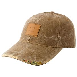 Boné Cunov Canvas Distressed - Acne Studios - Algodão - Marrom Marrom