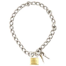 Collana Locker - Balenciaga - Argento - Argento Argento Metallico