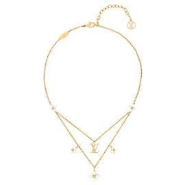Collier Louis Vuitton Doré en Métal Doré