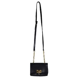 Off White Borsa a tracolla Soft Small Binder Clip Off-White in pelle nera Nero