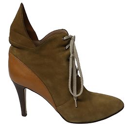 Chloé Gibbon 90 Bottines en Daim Marron Marron