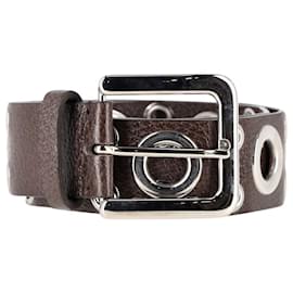 Marni-Marni Belt with Eyelets in Brown Leather-Brown