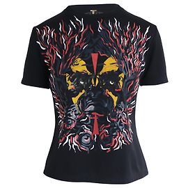 Camiseta con estampado tribal de Louis Vuitton en algodón negro Negro