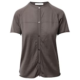 Marni-Marni Short Sleeved Cardigan in Grey Cashmere-Grey