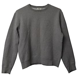 Acne-Acne Studios Sweatshirt mit geprägtem Logo aus grauer Baumwolle-Grau