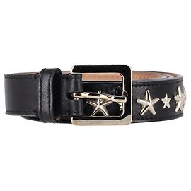 Jimmy Choo Star-Studded Belt in Black Leather Black