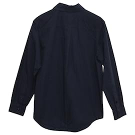 Acne-Camisa de botão Acne Studios em algodão azul marinho-Azul marinho