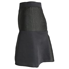 Sandro-Sandro Paris Flared Skirt in Black Polyester-Black