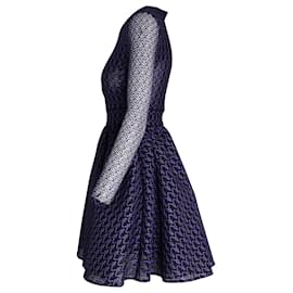 Maje-Maje Ravira Structured Lace Dress In Purple Polyester-Purple