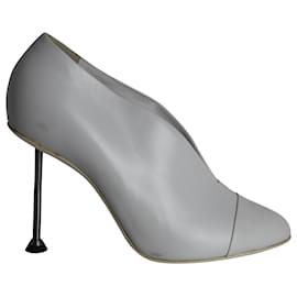 Victoria Beckham-Sapatos Victoria Beckham em couro branco-Branco