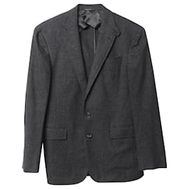 Ralph Lauren-Ralph Lauren Houndstooth Blazer in Black Wool -Other