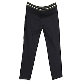 Prada-Prada Trousers in Black Cotton-Black