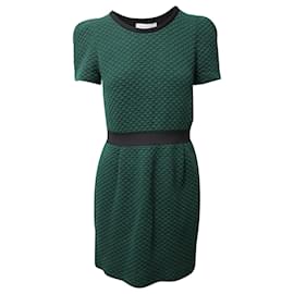 Sandro-Mini-robe texturée à col rond Sandro en acrylique vert-Vert