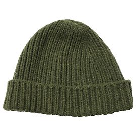 Bonnet côtelé Bottega Veneta en cachemire vert Vert