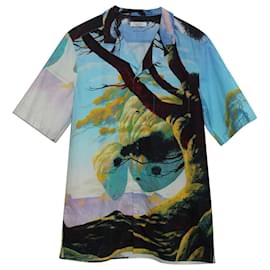 Valentino-Camisa con estampado de vacaciones en la isla flotante de algodón multicolor de Valentino Garavani x Roger Dean-Multicolor