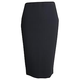 Victoria Beckham-Victoria Beckham Pencil Skirt in Black Triacetate-Black