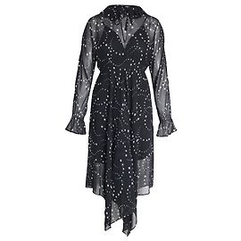 Maje Star Print Dress in Black Polyester Black