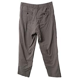 Issey Miyake-Pantalon taille élastique Issey Miyake en coton gris-Gris