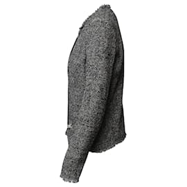 Iro-Iro Carlota Jacket in Grey Cotton Tweed-Grey